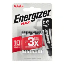 Батарейки ENERGIZER MAX AAA 1.5V 4 шт E300157304