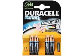 Батарейки Duracell MN2400 Turbo BL4 AAA