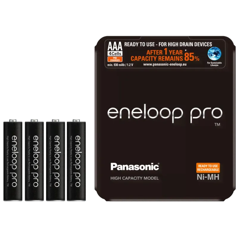 Аккумуляторы Panasonic Eneloop Pro BK-4HCDE/4LE 930 mAh AAA 4шт.