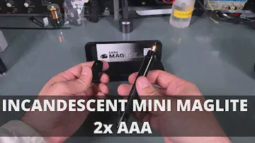 mini maglite pocket flashlight 2xAAA using real incandescent bulb