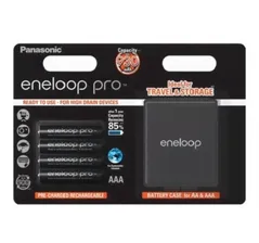 Panasonic eneloop BK-4HCDEC4BE 4 аккумулятора 930mAh AAA +футляр BL4
