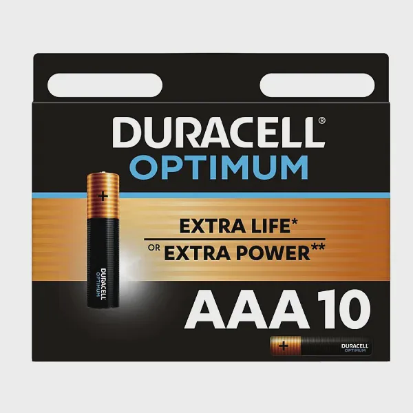 Батарейки Duracell Optimum AAA/LR03 10 шт