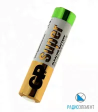 GP 24A-BC ALKALINE, батарейка, alkaline, (LR03, AAA, 286) 1 шт.