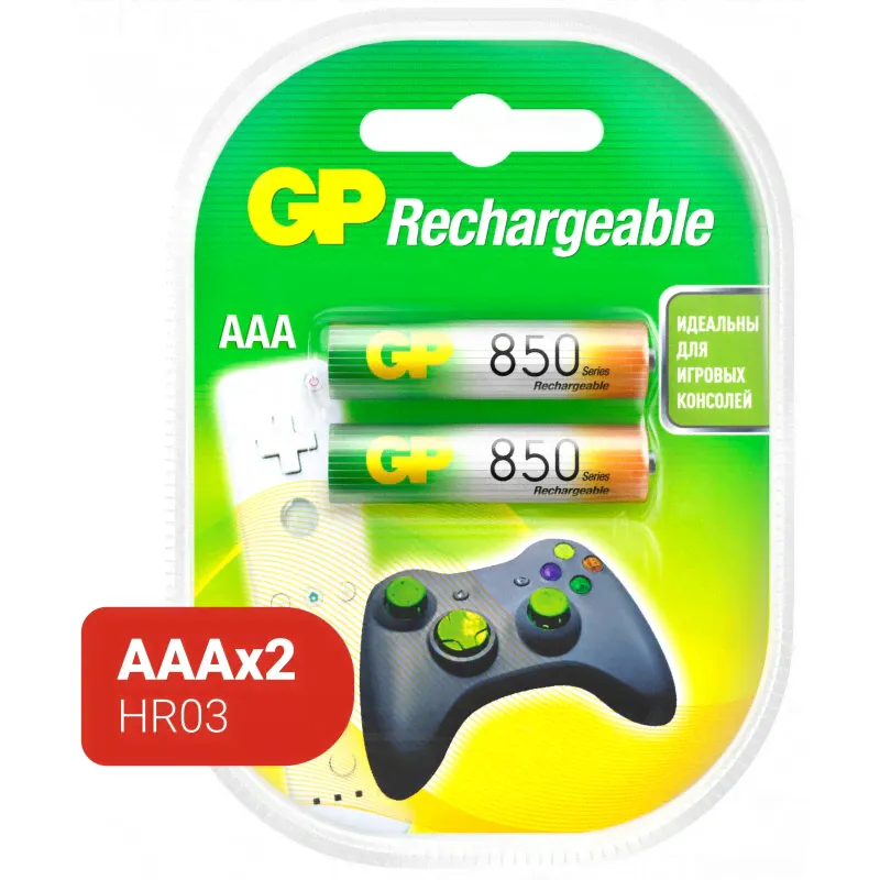 Аккумулятор AAA 850 мАч GP 850 series 85AAAHC 2 штуки в упаковке NiMh-0