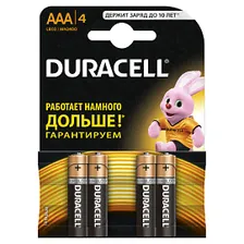 Duracell 5006610 Алкалиновая батарейка типа AAA LR03 / MN 2400 LR03-4BL BASIC CN