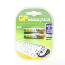 Аккумулятор AAA GP, R03-2BL, 750mAh, (2/28/224)