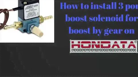 How To Install 3 Port Boost Solenoid  (Boost by Gear) On Civic EG/Integra ODB1 On Hondata!!