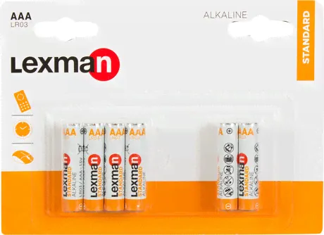 Батарейка Lexman Standard AAA (LR03) алкалиновая 12 шт.-0