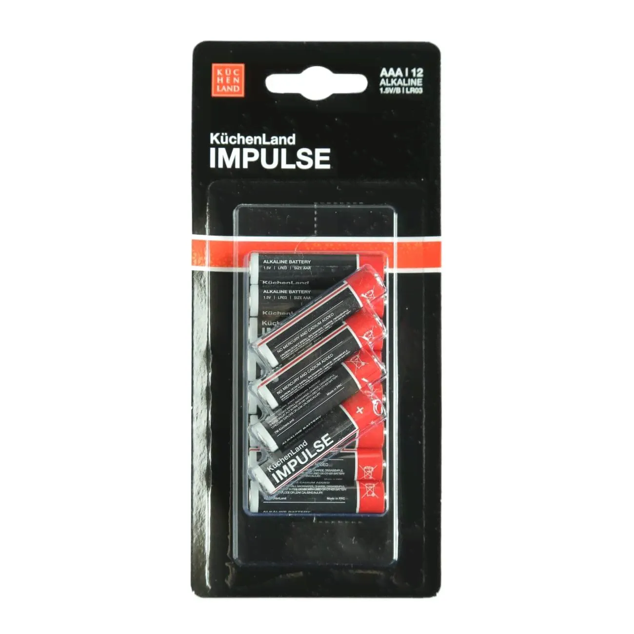 Батарейка AAA LR03, щелочная, 12 шт, Impulse-0