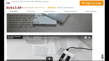 Xiaomi ZI5 / ZI7 AA AAA Ni-MH USB Battery Charger  -  W