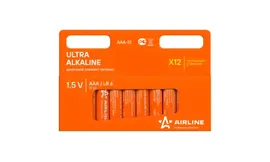 Батарейка щелочная Airline, AAA (LR03), 1.5В, 12 шт, арт. AAA-12