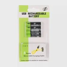 2шт usb-аккумулятор ZNTER 1,5 В AAA 400 мАч, литий-полимерный li-po аккумулятор, литий-ионный аккумулятор с USB-кабелем в комплекте.