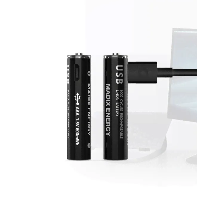 Многозарядная LITHIUM USB батарея AAA 2шт-0