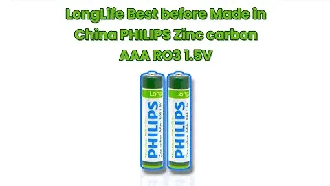 LongLife Best before Made in China PHILIPS Zinc carbon AAA RO3 1.5V