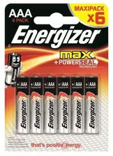 Батарейка Energizer Max+Power Seal AAA/LR03 6 шт блистер