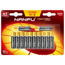 Nanfu - Батарейка алкалиновая LR03 AAA 10+2шт