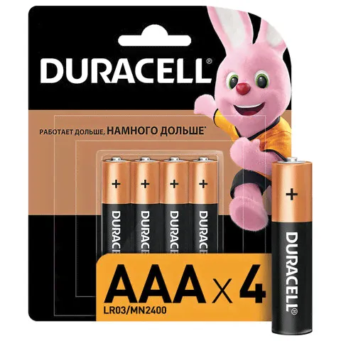 батарейка DURACELL LR03 AAA блистер 4шт-0