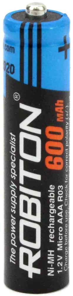 Аккумулятор AAA 1.2V 600 mAh, Ni-Mh, Robiton