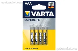 Батарейка VARTA Superlife AAA/R03 (мизинчиковая) ВL4 (12 шт)