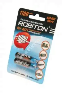 Аккумулятор AAA (мизинчиковый) Robiton /R03 1100mAh Ni-MH BL2-0