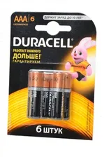 Элемент питания (батарейка) Duracell LR03/AAA 286 BL6 durБ0014858