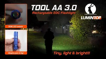 LUMINTOP TOOL AA 3.0 - 900 lumens AA/14500 EDC flashlight with RGB LED switch - Type-C