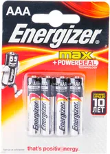 Батарейки Energizer Max + Power Seal AAA LR03, 4шт