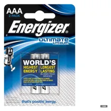 Батарейки литиевые Energizer LR03 (AAA) Ultimate Lithium (2 шт) (ENR-LR03U)