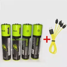 Литий-полимерная батарейки ZNTER 1.5В AAA с кабелем Micro USB для зарядки