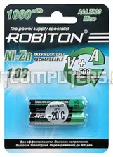 Аккумуляторная батарея ROBITON LR03 (AAA) Ni-Zn 1.6В 1000mWh, 550mAh бл/2