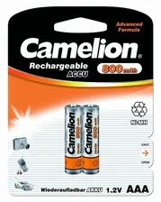 Аккумулятор AAA/R03 NI-MN 1000мА.ч BP-2 металлик (блист.2шт) Camelion 6182