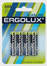 Батарейка Ergolux Alkaline LR03-BL4 AAA 1250mAh (4шт) блистер 11744