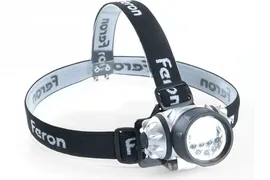 Feron Фонарь налобный светодиодный, работающий от батареек 3*AAA, 3W 14LEDs, IP44, пластик, TH2304 41708