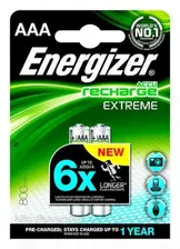 Аккумуляторы Energizer Recharge Extreme AAA 800mAh, 2 шт.