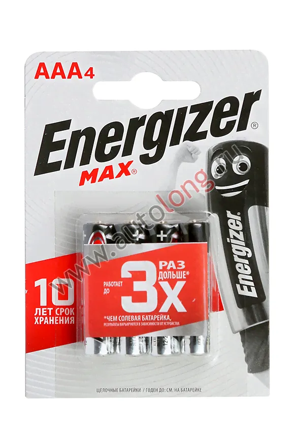 Батарейки ENERGIZER (Мизинчиковые) 4 шт, MAX AAA (LR03)-0