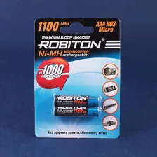 Аккумулятор ROBITON AAA, 1.2 В, 1100 мАч, NiMH BL2