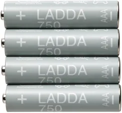 LADDA ладда аккумуляторная батарейка 750 мА•ч HR03 AAA 1,2 В 4шт в Москве