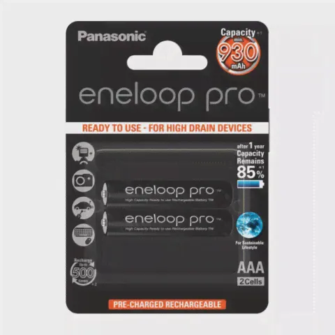 Аккумулятор PANASONIC Eneloop Pro AAA 900 2BP (BK-4HCDE/2BE)-0