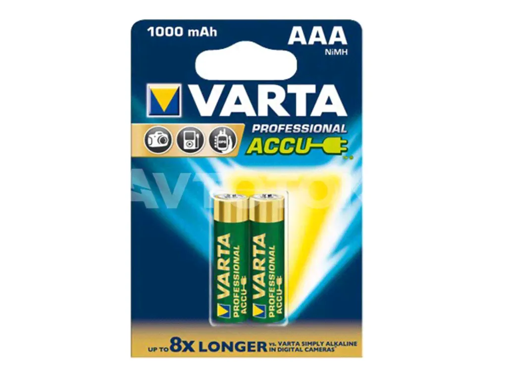 Аккумуляторы Varta AAA 1000mAh 2 штуки-0