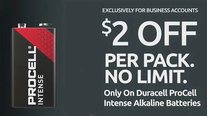 $2 Off Per Pack on Duracell ProCell Intense Alkaline Batteries