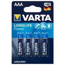 Батарейка VARTA LONGLIFE MAX POWER / MAX TECH AAA LR03 (упаковка 4шт) 104734