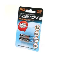 Аккумулятор AAA 1100 mAh Robiton 1100MHAAA-2, 2 шт