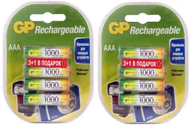 Батарейка-аккумулятор GP 1000 AAA 8 шт 100AAAHC3/1-2CR8