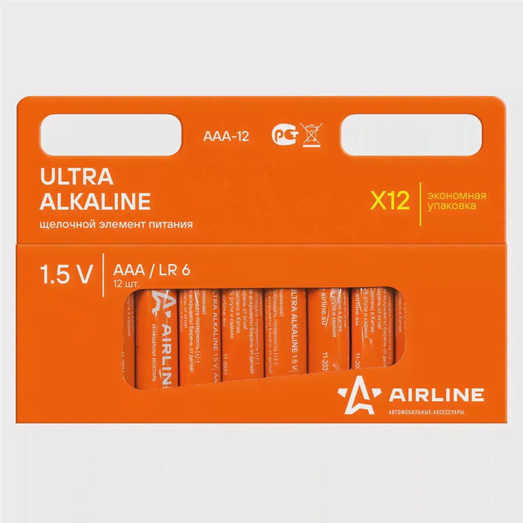 Батерейка Airline LR03/AAA LR03|AAA щелочная щелочная, 12