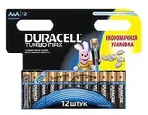Батарейка щелочная DURACELL LR03 (AAA), Turbo Max 1.5V (12 шт.)