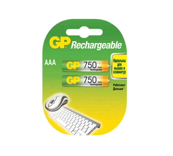 Аккумулятор GP LR03 AAA 750 mAh (уп 2 шт)