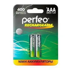 Аккумулятор Ni-MH Perfeo AAA 400mAh/2BL (Картонный блистер, цена за 2 штуки)