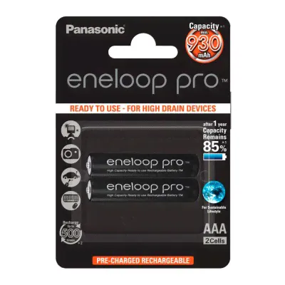 Аккумулятор Panasonic AAA (R03) Eneloop Pro BK-4HCDE/2BE 930 mAh