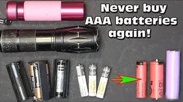 Flashlight AAA battery cartridge hack: Replace with Li-ion 14500/18500/18560 batteries