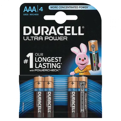 Батарейки DURACELL UltraPower AAA (4 шт)